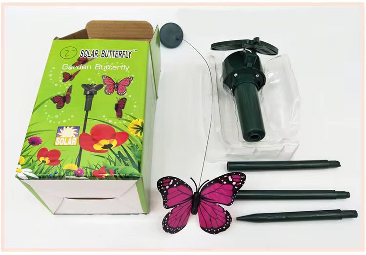 Estaca Giratoria Solar ( set de 1 mariposa y 1 colibri )