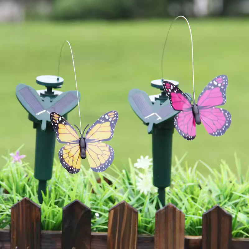 Estaca Giratoria Solar ( set de 1 mariposa y 1 colibri )