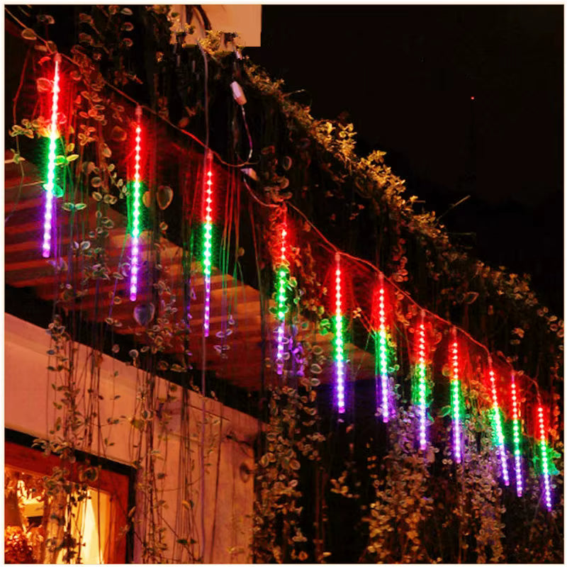 Guirnalda Tubos Solares 3 Metros 8 Tubos LUZ MULTICOLOR