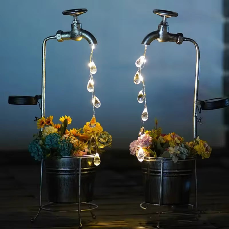 Luces de Grifo Riego Solar (no incluye flores)