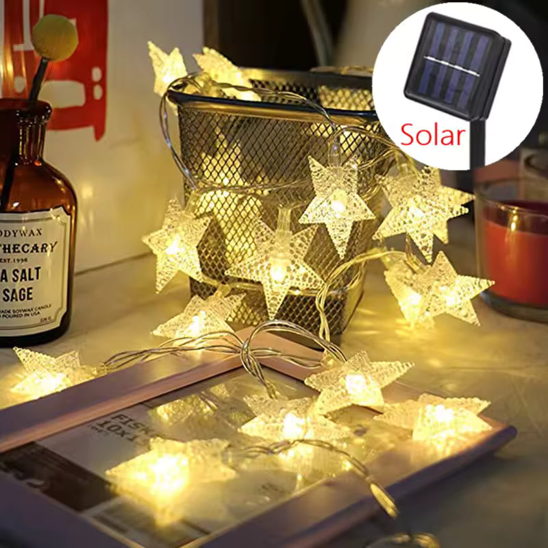 Guirnalda Estrellitas Solares 5 Metros 20 Estrellitas