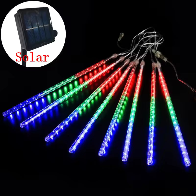 Guirnalda Tubos Solares 3 Metros 8 Tubos LUZ MULTICOLOR